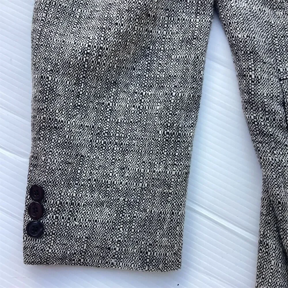 Vintage Hill & Archer Men's Gray Wool Tweed Blazer Size 42 L‎ Herringbone